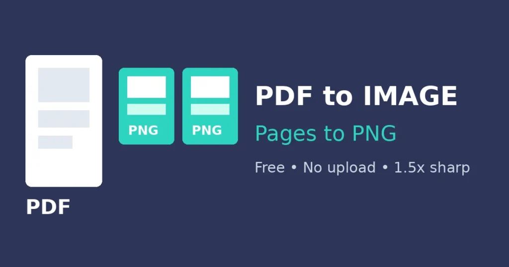 Convert PDF to Image — turn PDF pages into PNG images online free in your browser